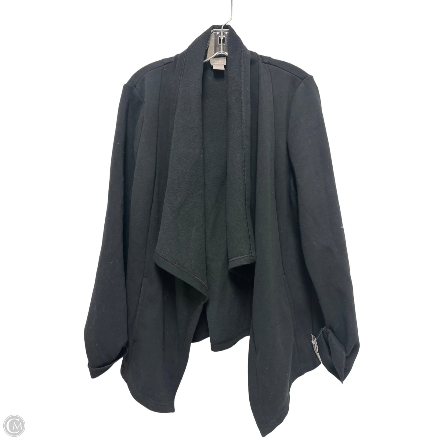 Sweater Cardigan By Chicos In Black, Size: L