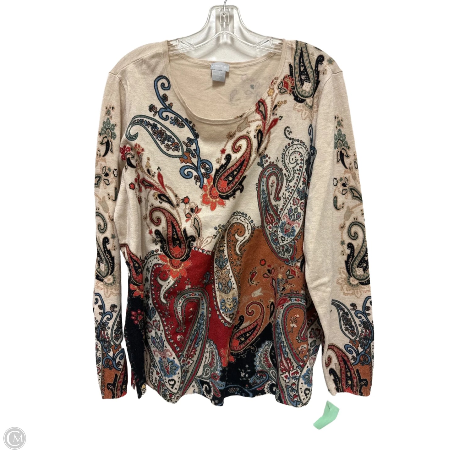 Sweater By Chicos In Tan, Size: Xl