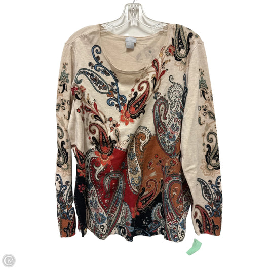 Sweater By Chicos In Tan, Size: Xl