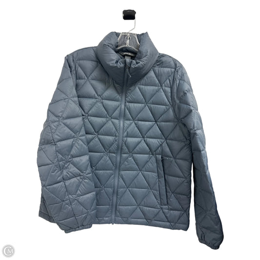 Jacket Puffer & Quilted By Eddie Bauer In Blue, Size: L