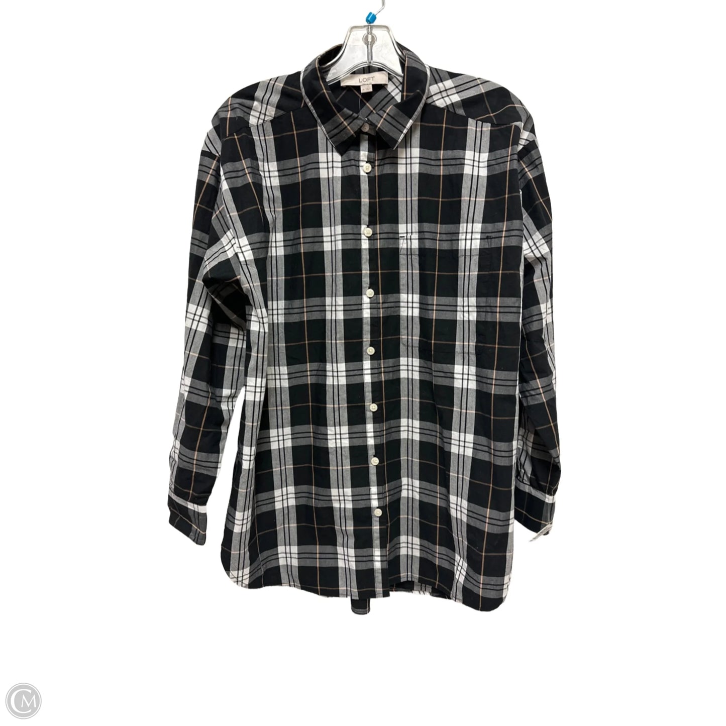 Top Long Sleeve By Loft In Black, Size: M