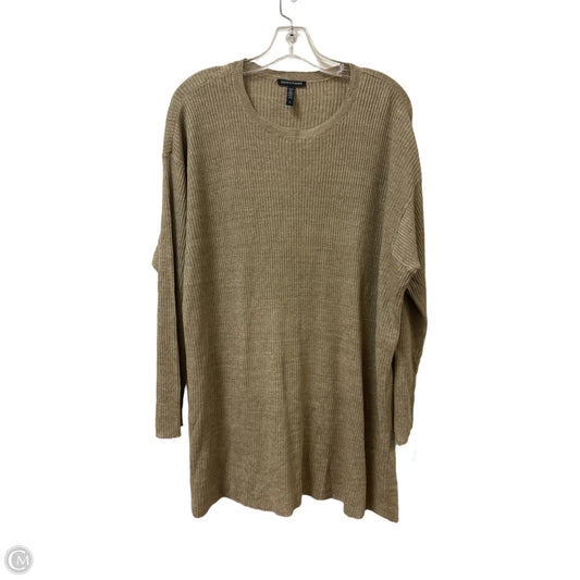 Top Long Sleeve By Eileen Fisher In Tan, Size: 1x