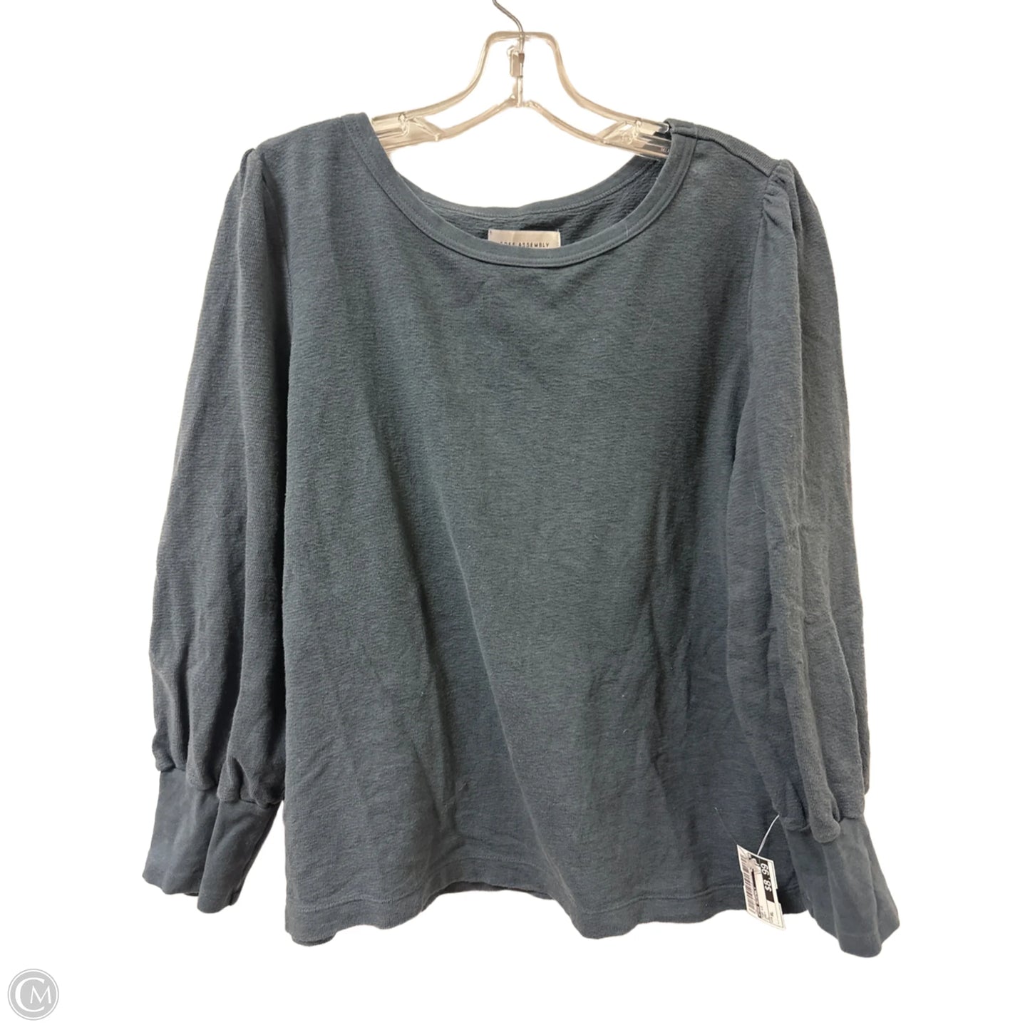 Top Long Sleeve By Free Assembly In Grey, Size: Xl