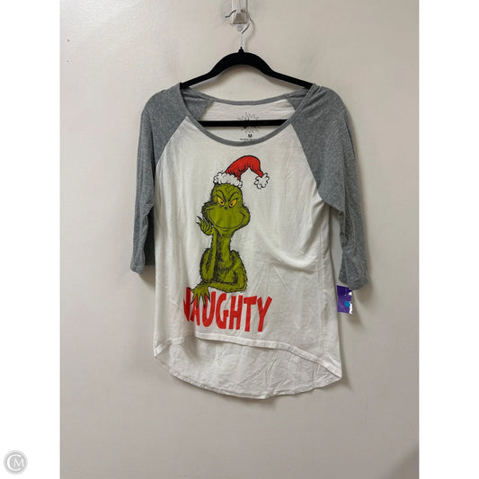 Top Long Sleeve Basic By Clothes Mentor In White, Size: M