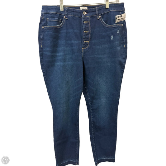Jeans Skinny By Wonderly In Blue Denim, Size: 18