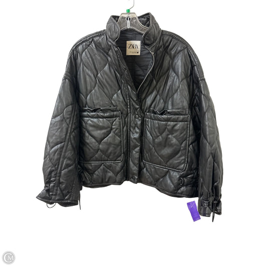 Coat Puffer & Quilted By Zara In Black, Size: M