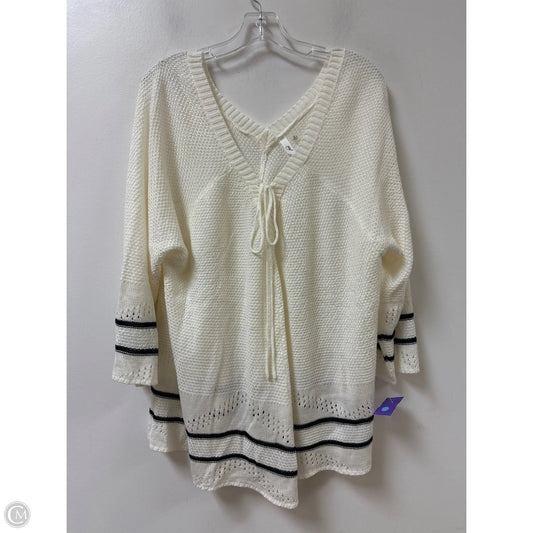 Sweater By Ny Collection In Cream, Size: 2x