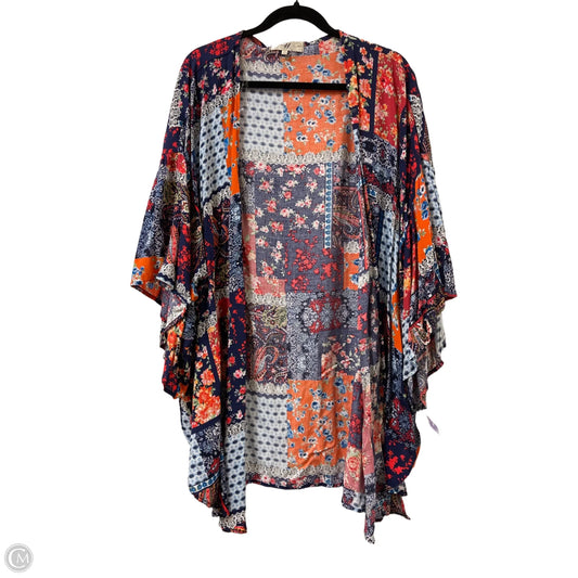 Kimono By Clothes Mentor In Blue & Orange, Size: 2x