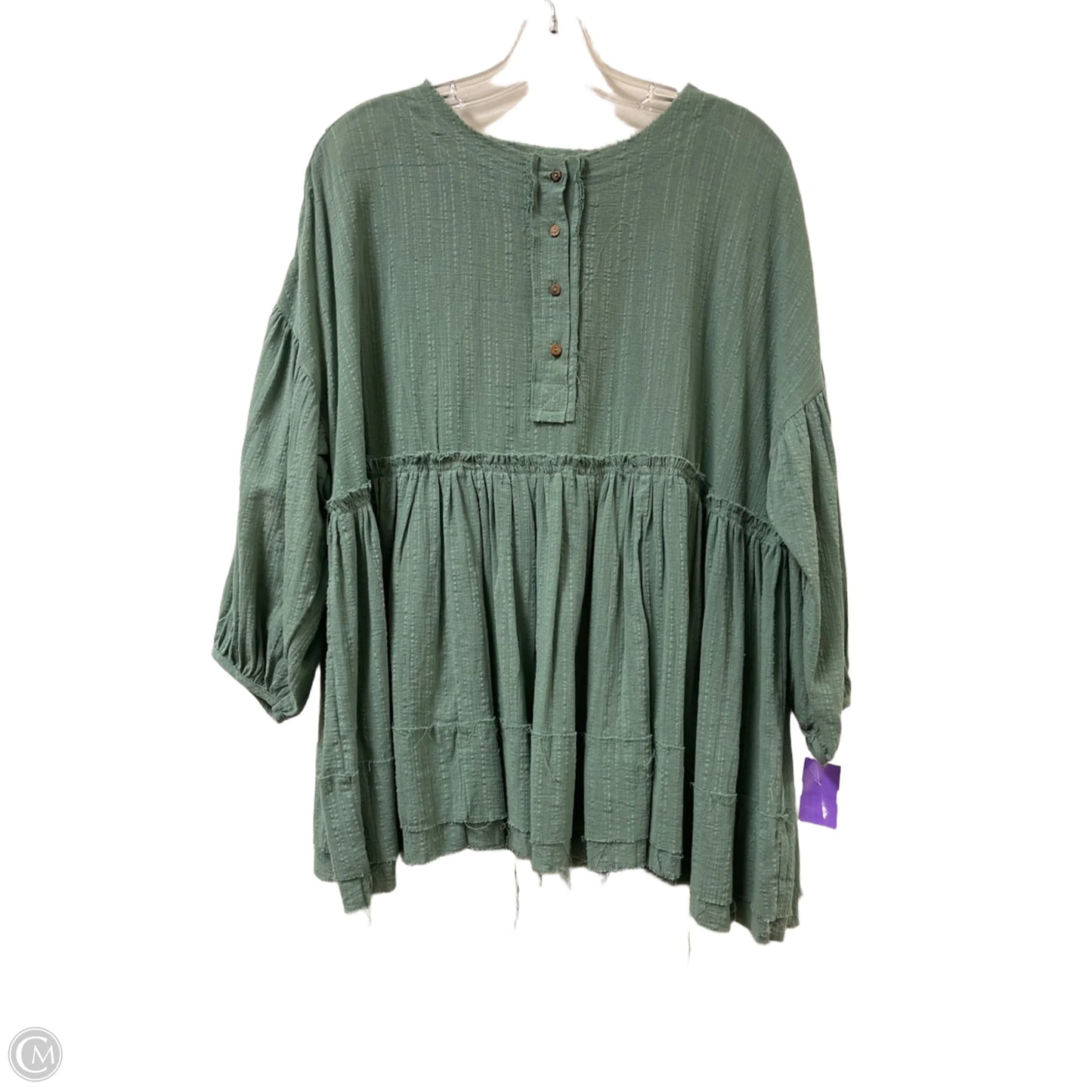 Top Long Sleeve By Easel In Green, Size: S