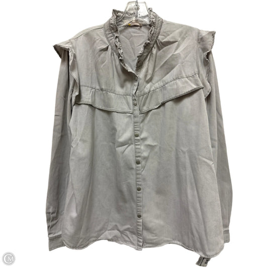 Top Long Sleeve By Clothes Mentor In Grey, Size: L
