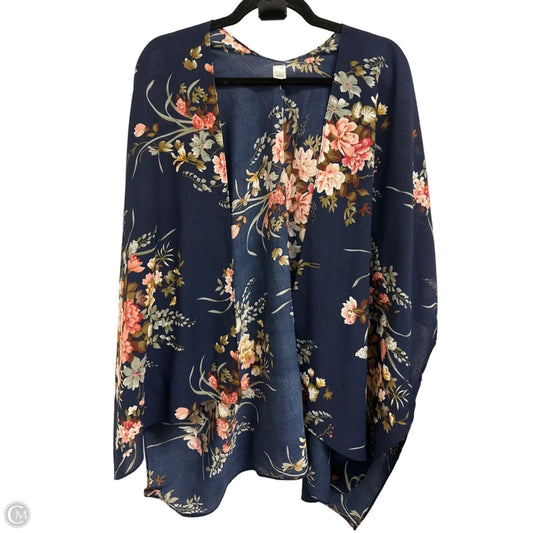 Kimono By Clothes Mentor In Navy, Size: Osfm