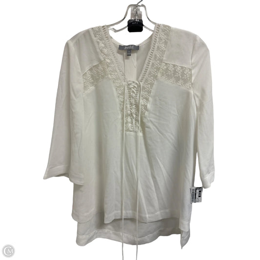 Top Long Sleeve By Marled In Cream, Size: M