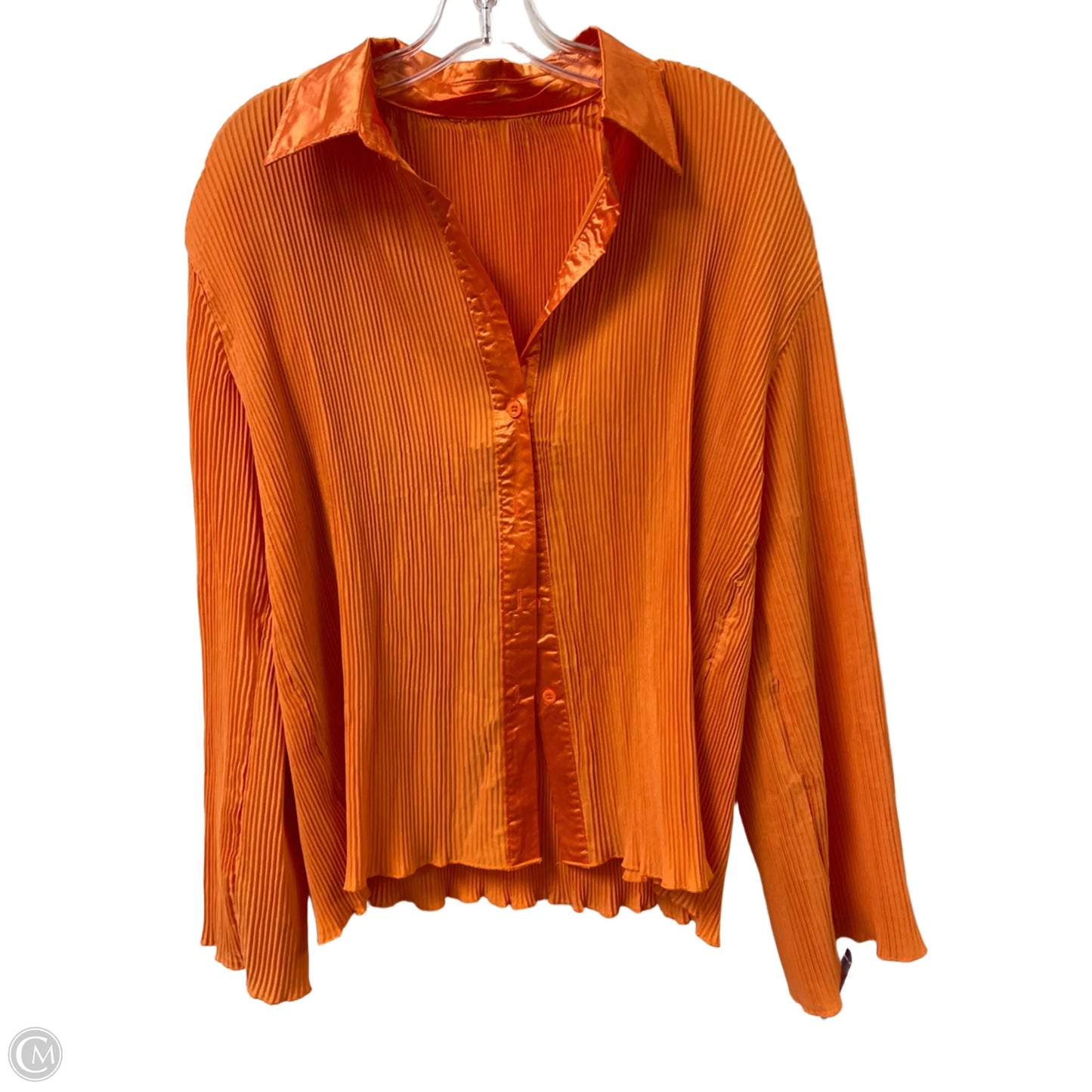 Top Long Sleeve By Clothes Mentor In Orange, Size: M