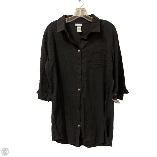 Tunic Long Sleeve By Clothes Mentor In Black, Size: M