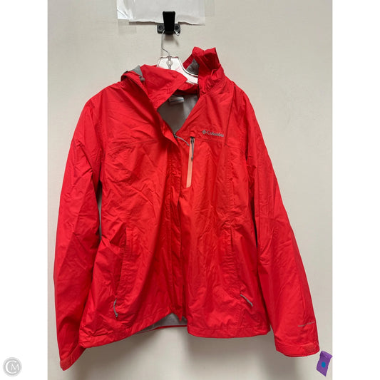 Jacket Windbreaker By Columbia In Red, Size: Xl