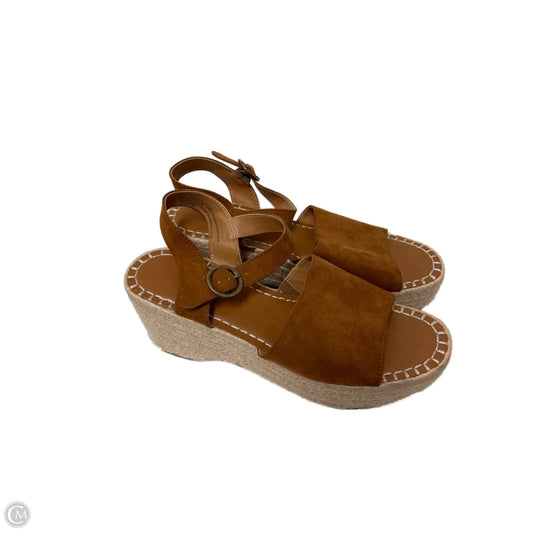 Sandals Heels Wedge By Universal Thread In Brown, Size: 11