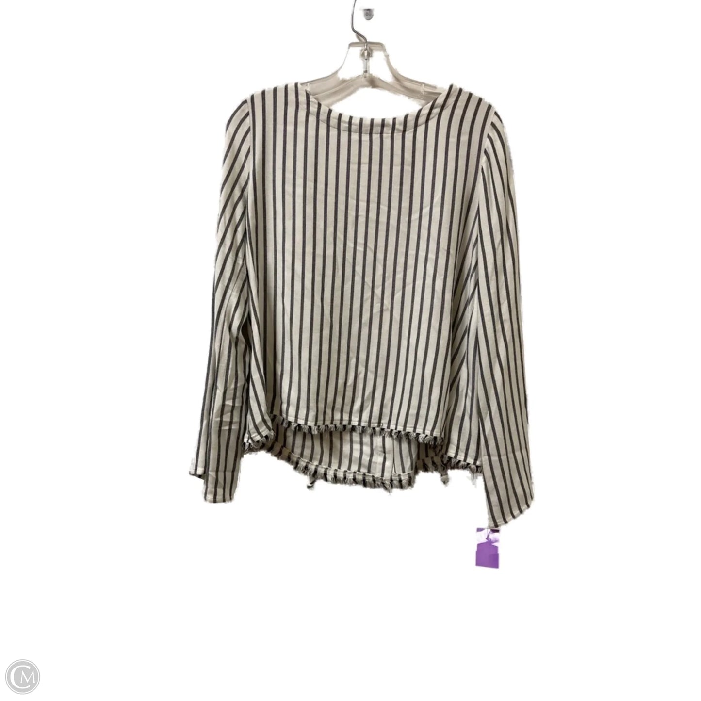 Top Long Sleeve By Cloth & Stone In Striped Pattern, Size: S