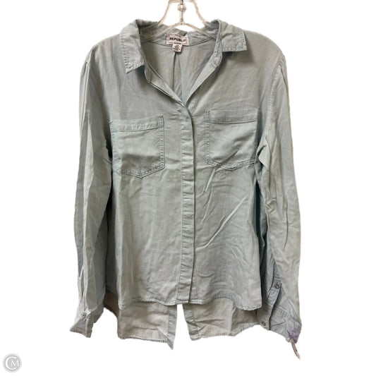 Top Long Sleeve By For The Republic In Blue Denim, Size: L