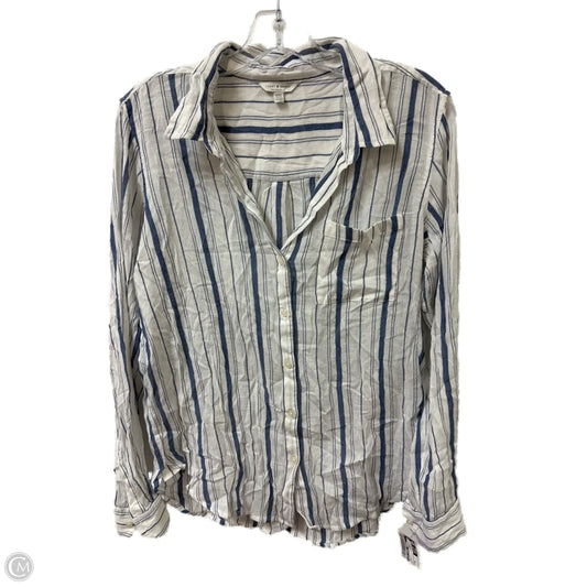 Top Long Sleeve By Lucky Brand In White, Size: M