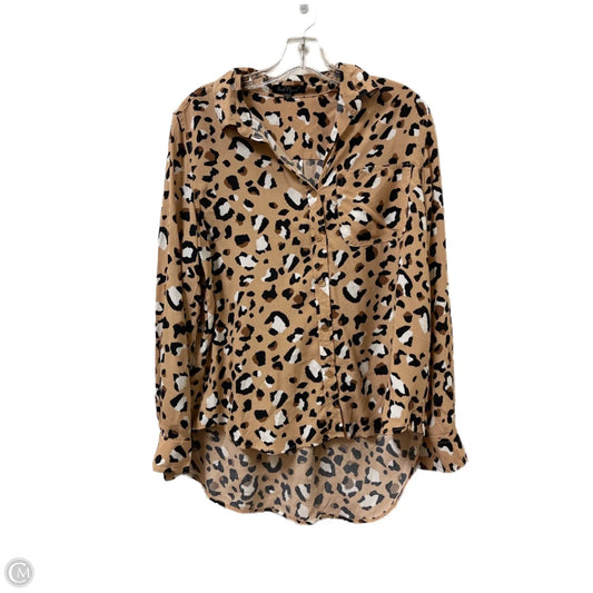 Blouse Long Sleeve By Velvet Heart In Animal Print, Size: S
