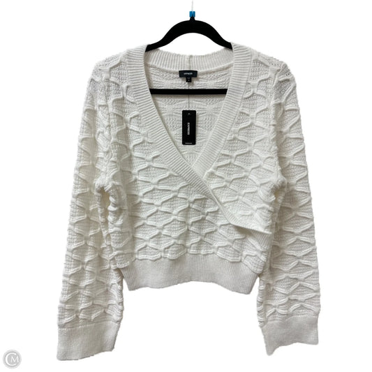 Sweater By Express In White, Size: M