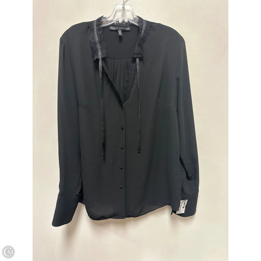 Blouse Long Sleeve By White House Black Market In Black, Size: Xl