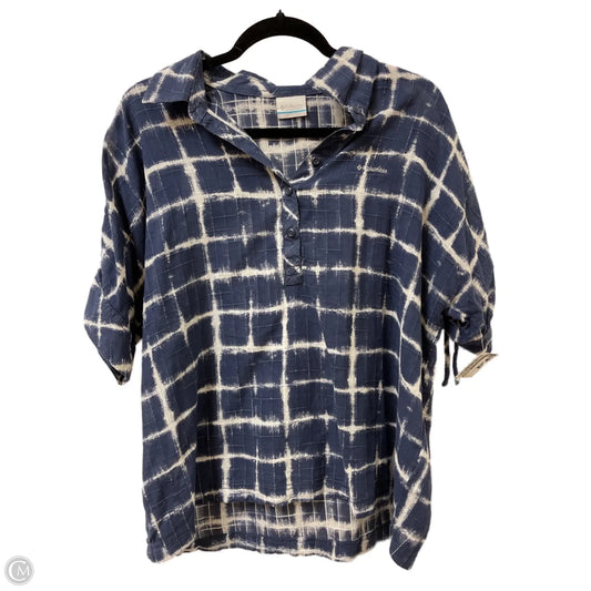 Top Short Sleeve By Columbia In Navy, Size: L