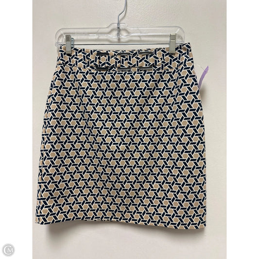 Skirt Mini & Short By Rafaella In Blue & Cream, Size: 4p