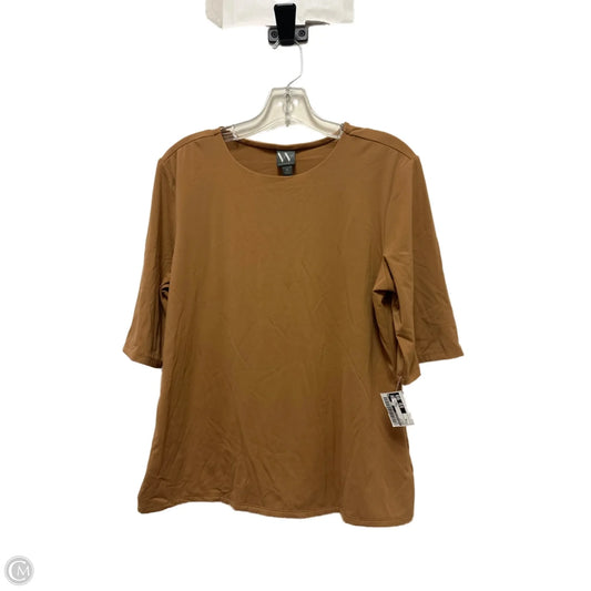 Top Short Sleeve By Worthington In Brown, Size: Xl
