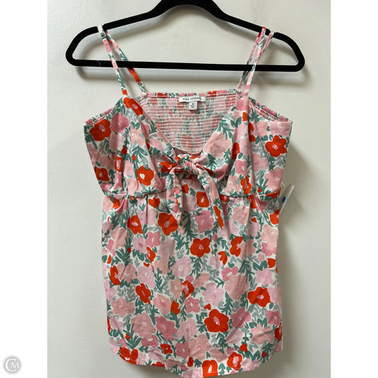 Top Sleeveless By Free Assembly In Floral Print, Size: M
