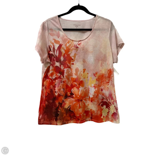 Top Short Sleeve By Coldwater Creek In Orange, Size: Xl