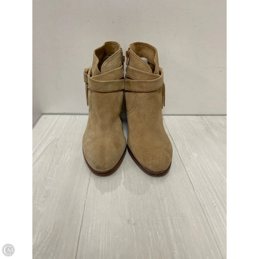 Boots Ankle Heels By Vince Camuto In Tan, Size: 9.5