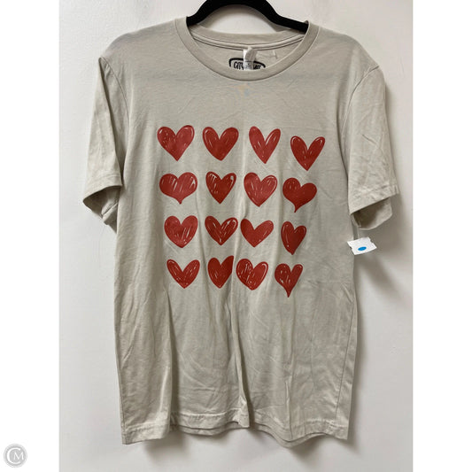 Top Short Sleeve By Clothes Mentor In Tan, Size: M