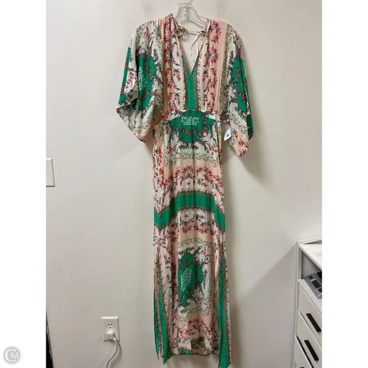 Dress Casual Maxi By En Creme In Green & Pink, Size: M