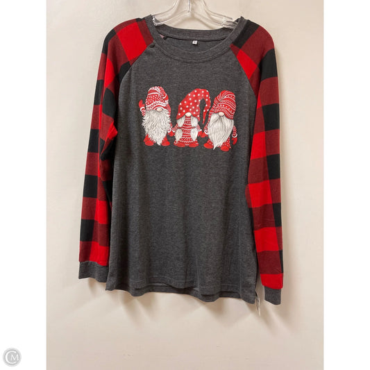 Top Long Sleeve By Clothes Mentor In Red, Size: L