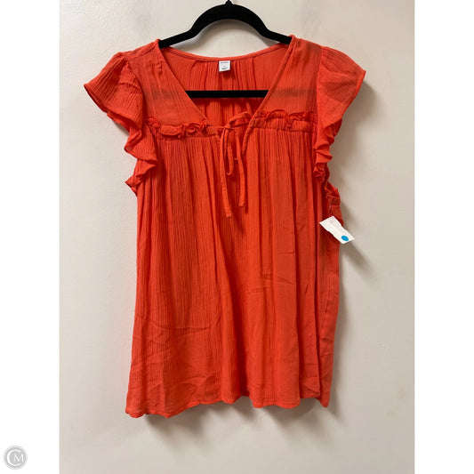 Top Sleeveless By Old Navy In Orange, Size: L