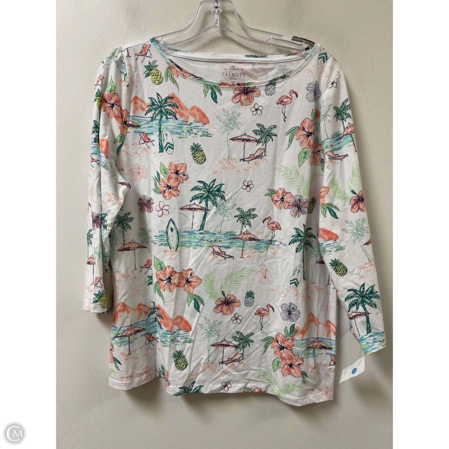 Top Long Sleeve By Talbots In White, Size: Xlp