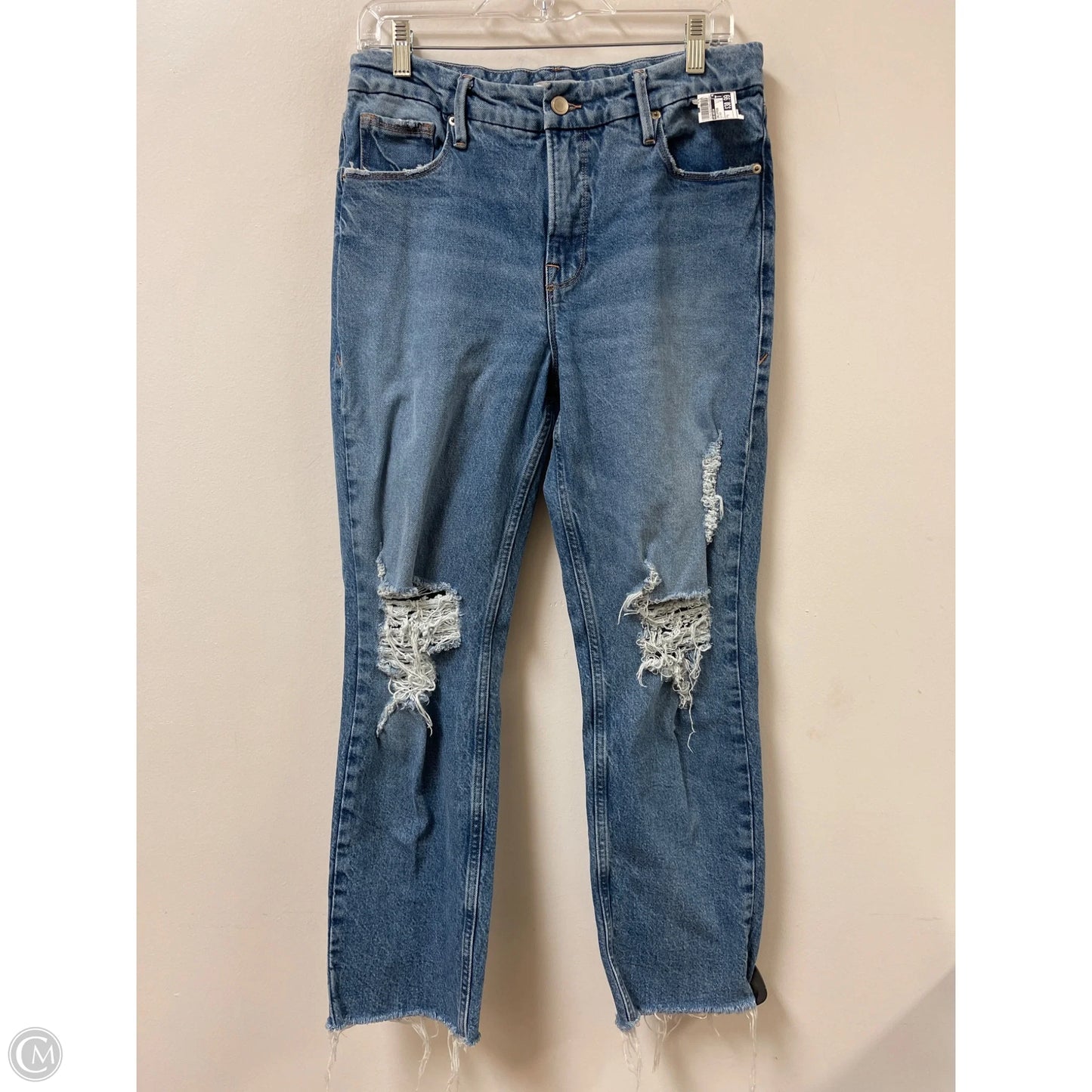 Jeans Boyfriend By Good American In Blue Denim, Size: 8