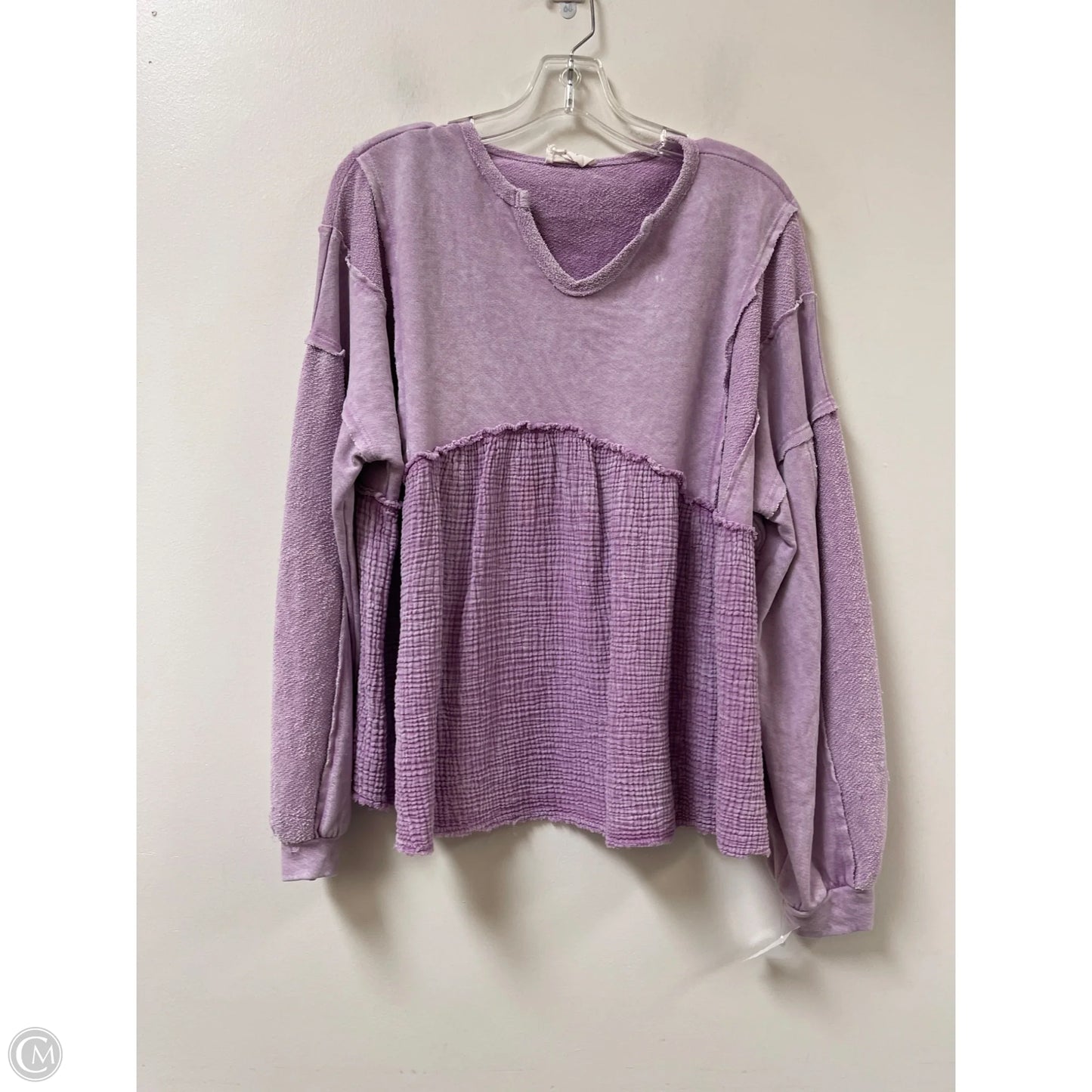 Top Long Sleeve By Fantastic Fawn In Purple, Size: S