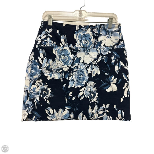 Skort By Sc & Co In Blue & White, Size: 8