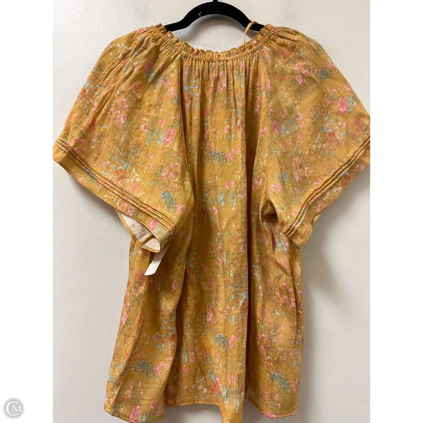 Top Short Sleeve By Wonderly In Yellow, Size: Xl