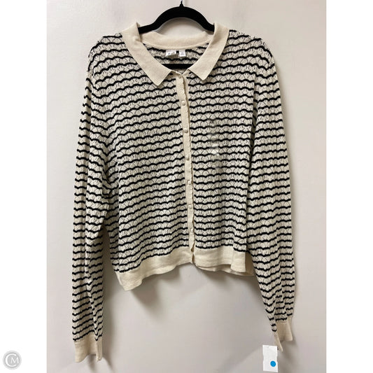 Cardigan By Gap In Black & Cream, Size: 1x