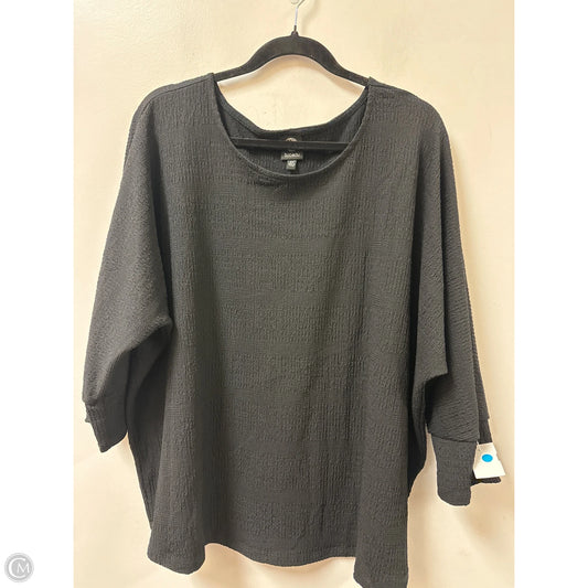 Top Short Sleeve By Bobeau In Black, Size: 2x
