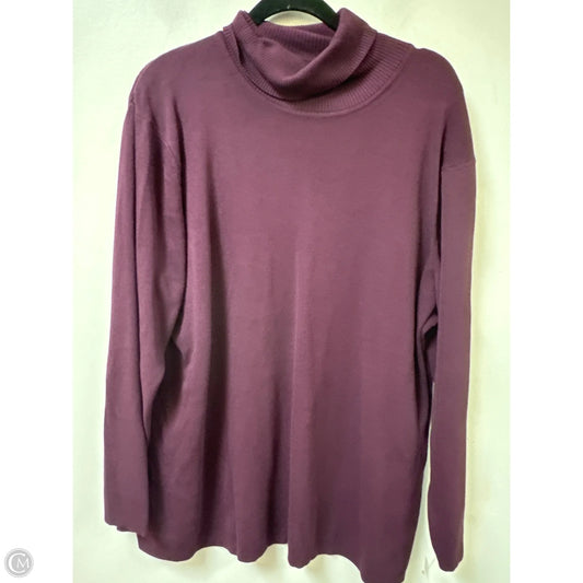 Sweater By Anne Klein In Purple, Size: Xl