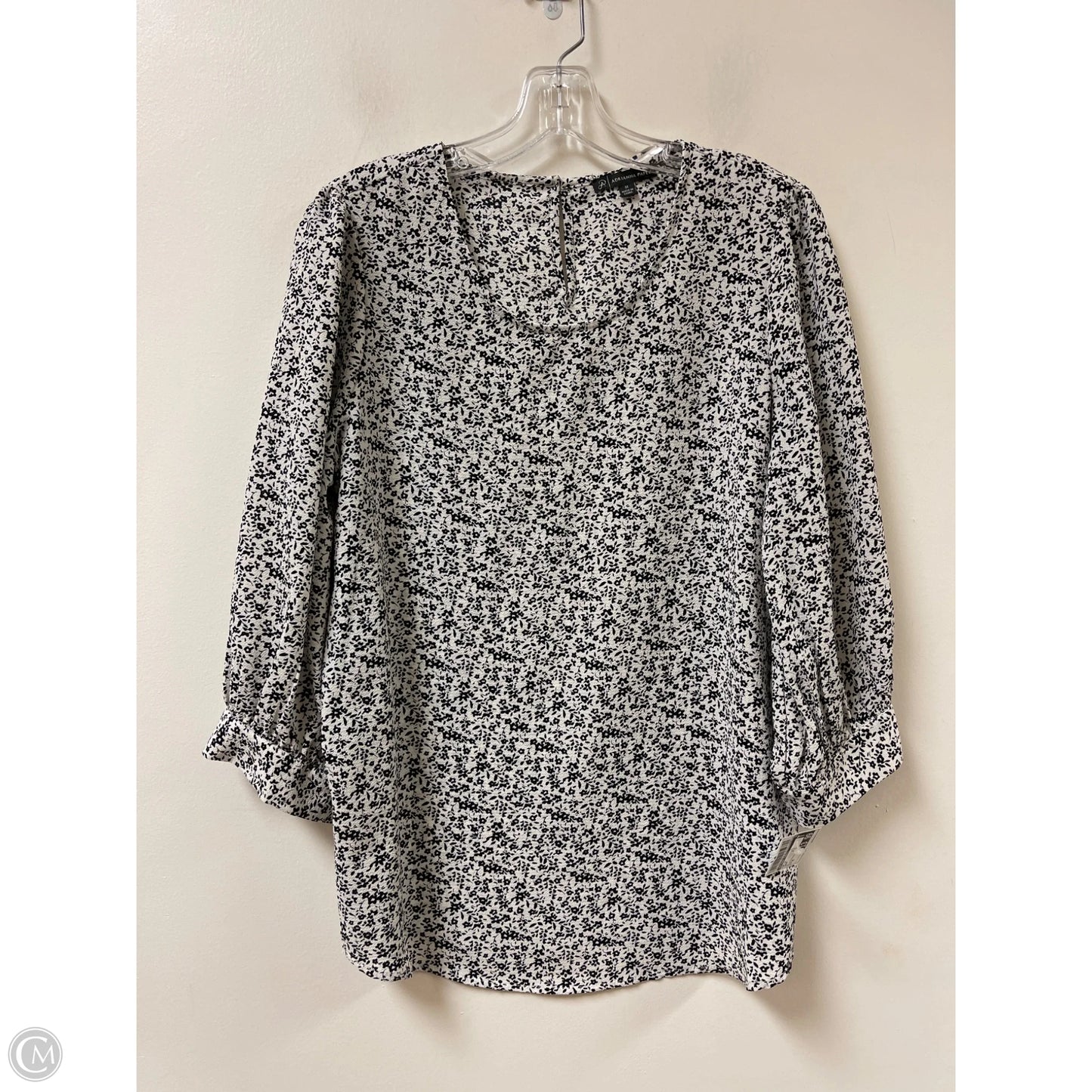 Top Long Sleeve By Adrianna Papell In Cream, Size: M