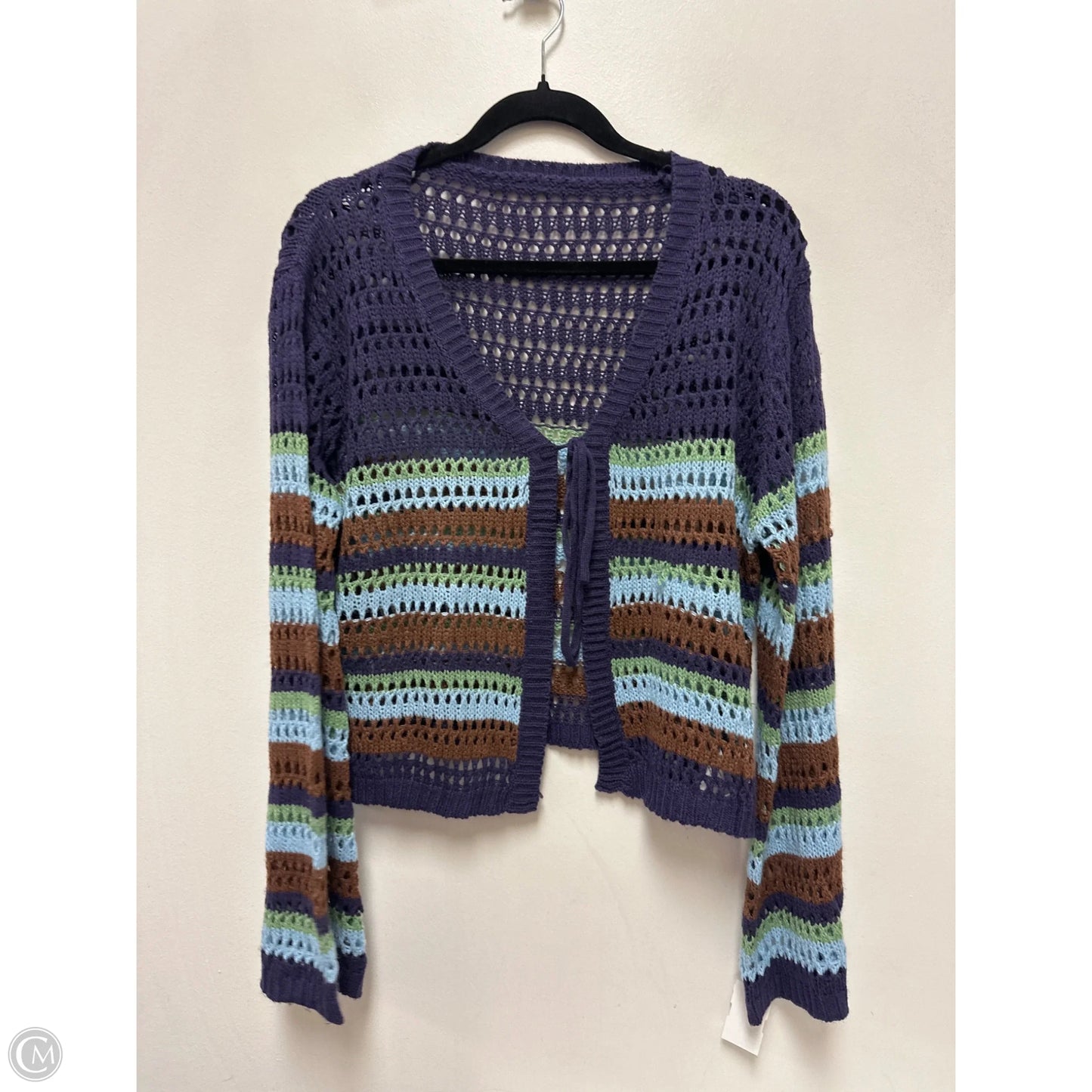 Cardigan By Clothes Mentor In Multi-colored, Size: 2x