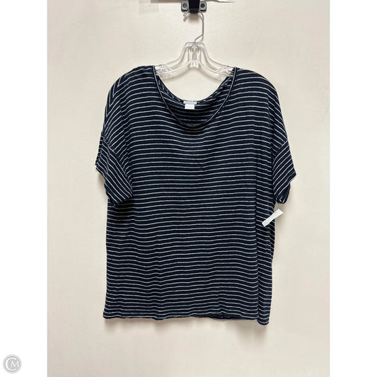 Top Short Sleeve Basic By Chicos In Navy, Size: Xl