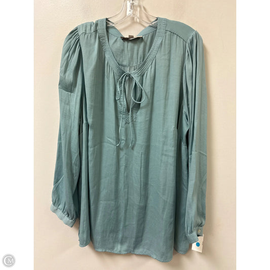Top Long Sleeve By Loft In Blue, Size: 2x