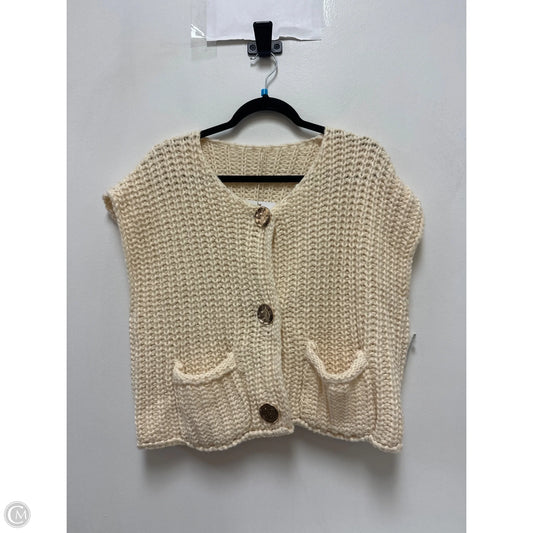 Sweater Short Sleeve By Clothes Mentor In Cream, Size: Osfm