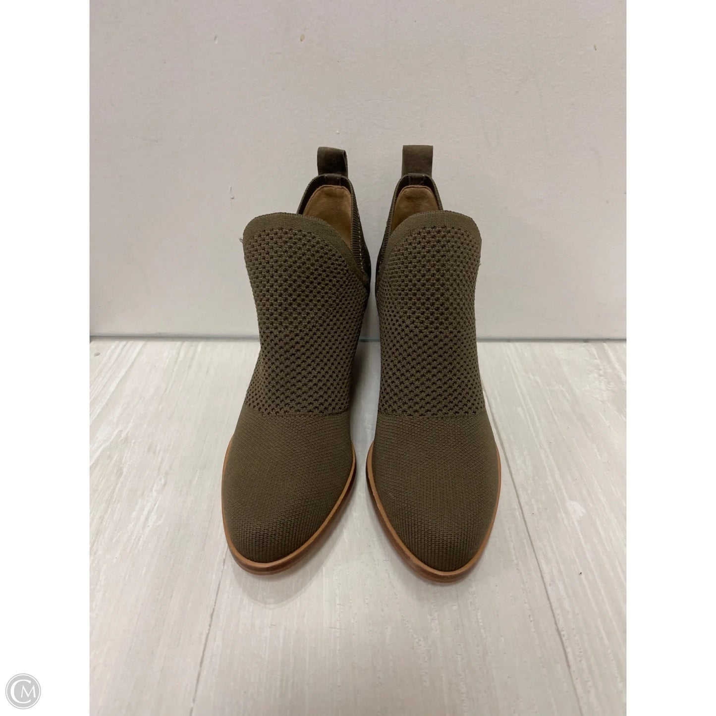 Boots Ankle Heels By Eileen Fisher In Grey, Size: 6